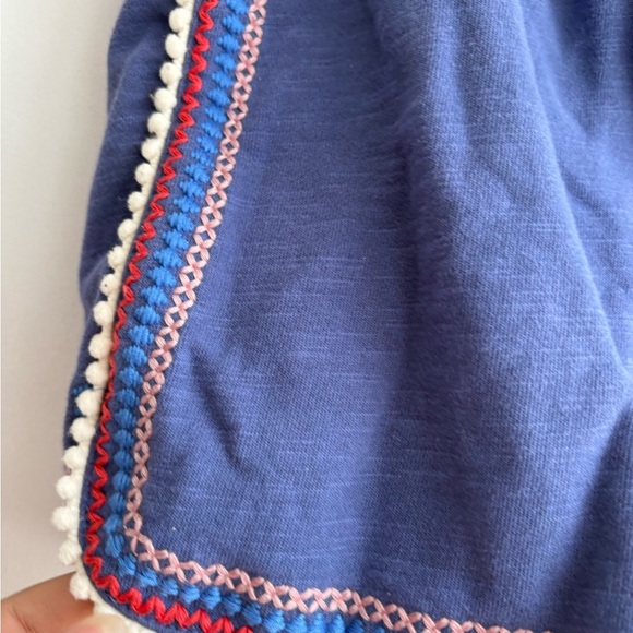 Mini Boden Drawstring Waist Shorts with Pom-Pom Trim 12Y - Picture 2 of 7